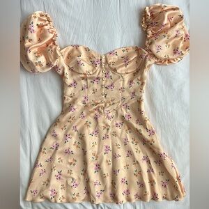 Yellow vacation floral dress